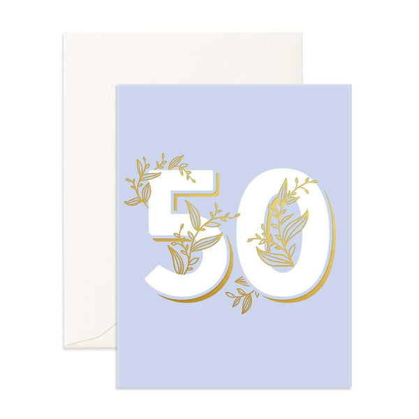Fox & Fallow Number 50 Floral Card