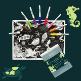 Hey Doodle Reusable Colouring Mat Glow in the Deep