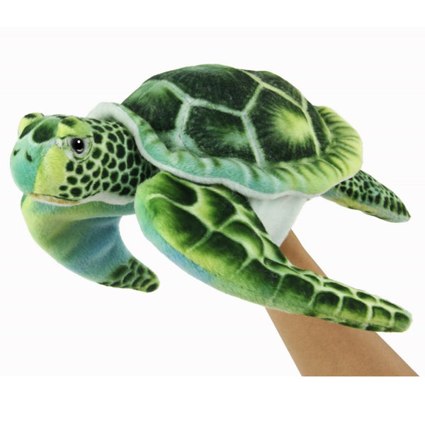 Hansa Green Turtle Hand Puppet