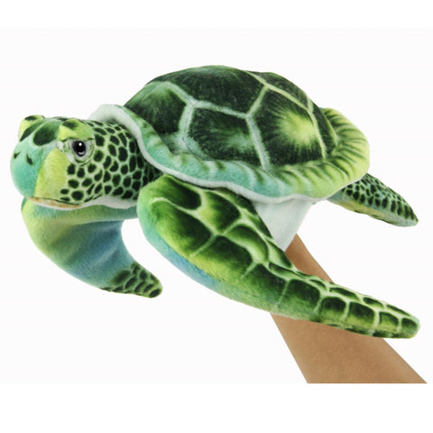 Hansa Green Turtle Hand Puppet