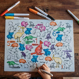 Hey Doodle Reusable Colouring Mat Aussie Animals