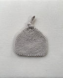 Knitted by Nana Top Knot Beanie - Stone