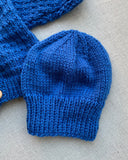 Knitted by Nana Cardigan Set Blue