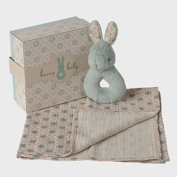 Maileg Rabbit Rattle Set - Mint