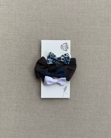 Pretty Wild Kids Dark Blue Floral Hair Set