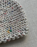 Knitted by Nana Top Knot Beanie - Confetti