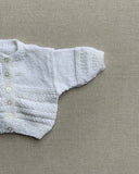 Knitted by Nana Cardigan White