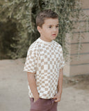Rylee and Cru Relaxed Tee Sand Check