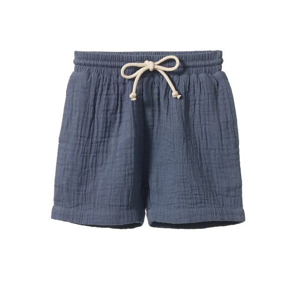 Nature Baby - James Shorts Muslin - Vintage Indigo