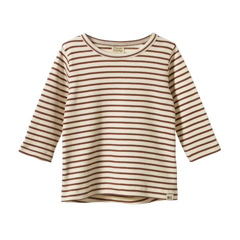 Nature Baby Long Sleeve River Tee - Pinecone Sailor Stripe