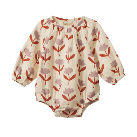 Nature Baby - Meadow Bodysuit Muslin - Fleurette Print