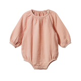 Nature Baby - Meadow Bodysuit Muslin - Rose Dust