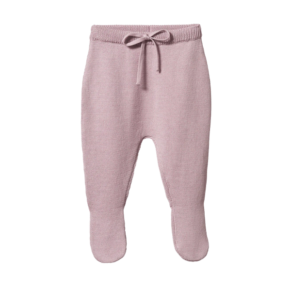 Nature Baby Merino Knit Footed Romper - Lilac