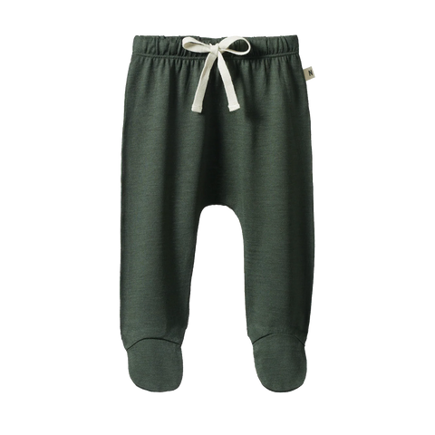 Nature Baby Mer Ess Footed Romper - Thyme