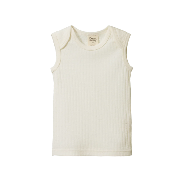 Nature Baby Mer Ess Singlet Pointelle - Natural