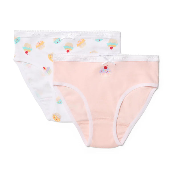 Marquise 2Pk Girls Underwear Cupcakes