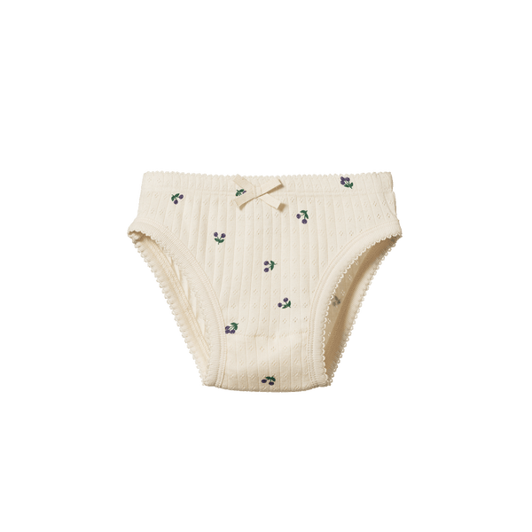 Nature Baby Pointelle Knickers Winter Berry