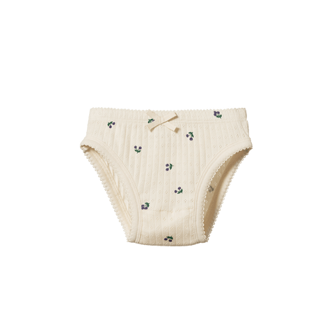 Nature Baby Pointelle Knickers Winter Berry