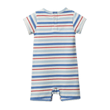 Nature Baby S/S Quincy Romper Surf Stripe