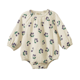 Nature Baby Meadow Bodysuit Muslin Winter Berry