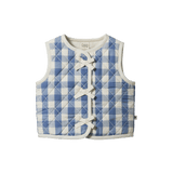 Nature Baby Marlo Quilted Vest Bluebelle Check