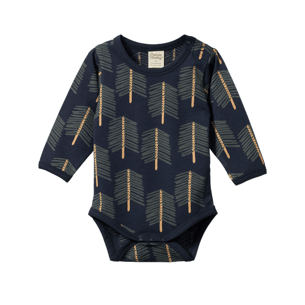 Nature Baby Stretch Jersey L/S Bodysuit Bramblewood