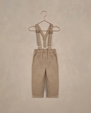 Nora Lee Suspender Pant - Golden Houndstooth