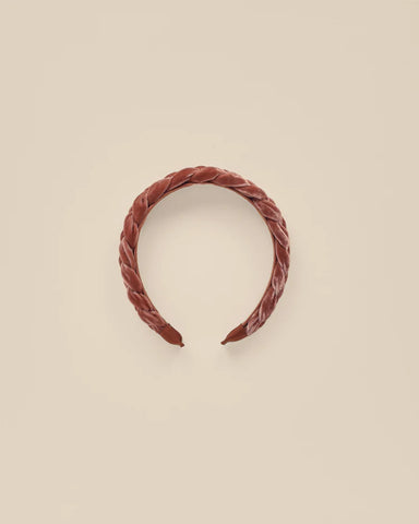 Noralee Velvet Braided Headband - Poppy