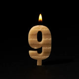 Queen B Number 9 Beeswax Birthday Candle