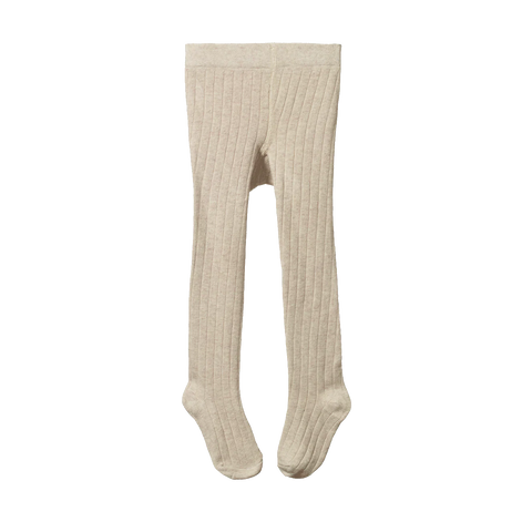 Nature Baby Organic Cotton Tights - Oatmeal Marl