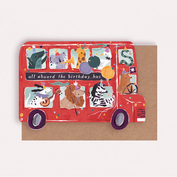 Sister Paper Co Party Bus Kids Birthday Card