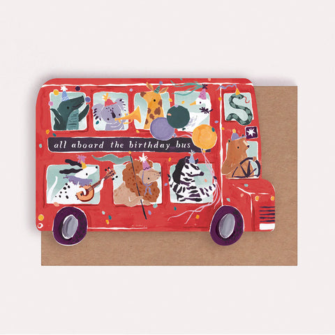 Sister Paper Co Party Bus Kids Birthday Card