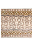 Uimi Prairie Folk Pattern Blanket Merino Wool. Size: Bassinet. Colour: Nutmeg