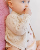 Quincy Mae Knit Cardigan Ivory