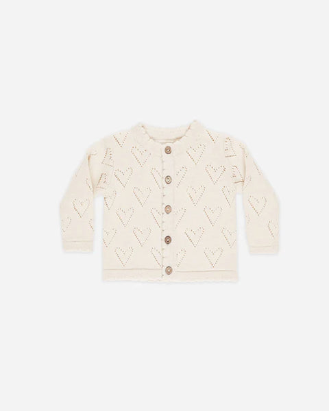 Quincy Mae Knit Cardigan Ivory