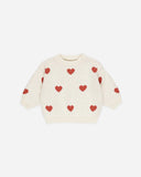 Quincy Mae Heart Knit Sweater Natural