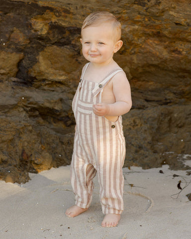Rylee and Cru Baby Overall Clay Stripe
