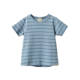 Nature Baby - River Tee - Blue Stripe Trio