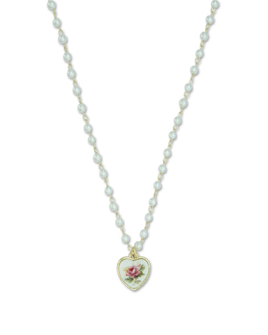 Milk X Soda Cara Pearl Necklace - Gold Rose