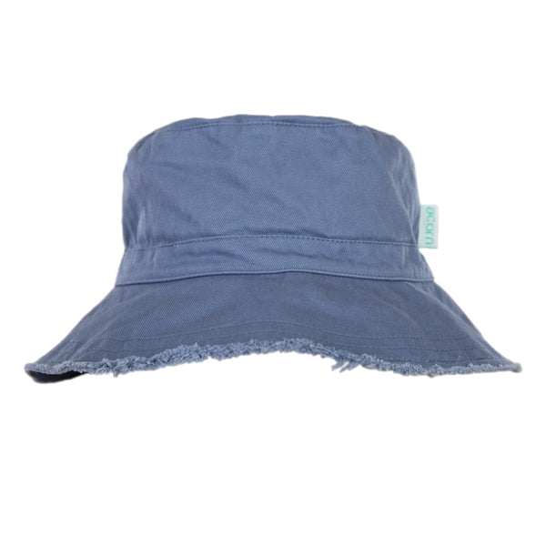 Acorn Frayed Bucket Hat Sky Blue