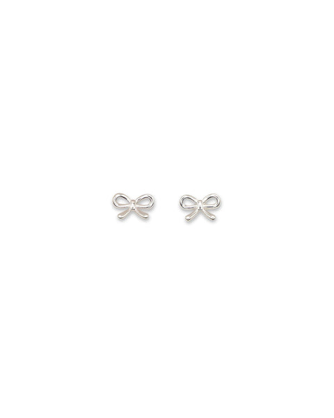 Milk x Soda Silver Vida Ribbon Earrings