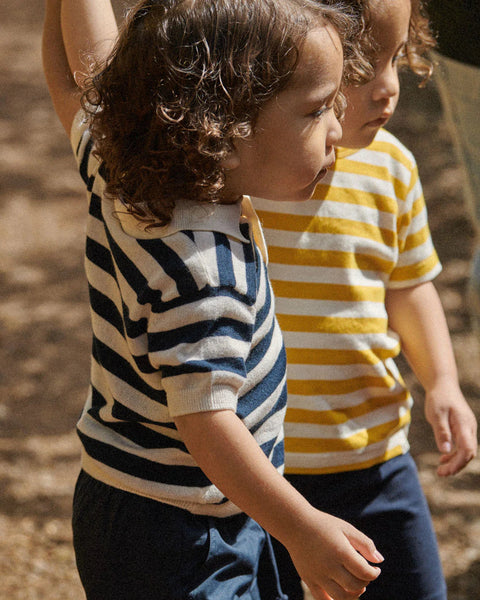 Nature Baby Stevie Polo Navy Bold Stripe