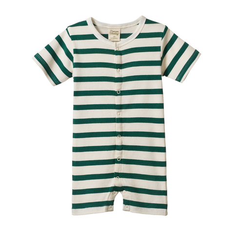 Nature Baby Summer Sleepy Suit Peppermint Holiday Stripe