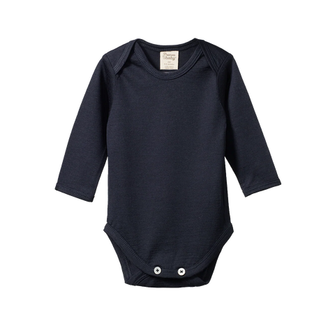 Nature Baby Mer Ess L/S  Bodysuit - Navy