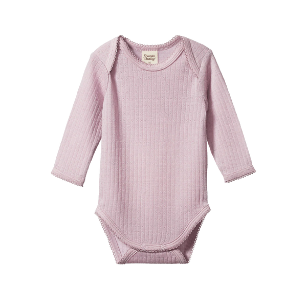 Nature Baby Mer Ess L/S Pointelle - Lilac