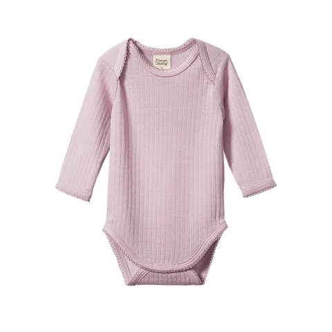 Nature Baby Mer Ess L/S Pointelle - Lilac
