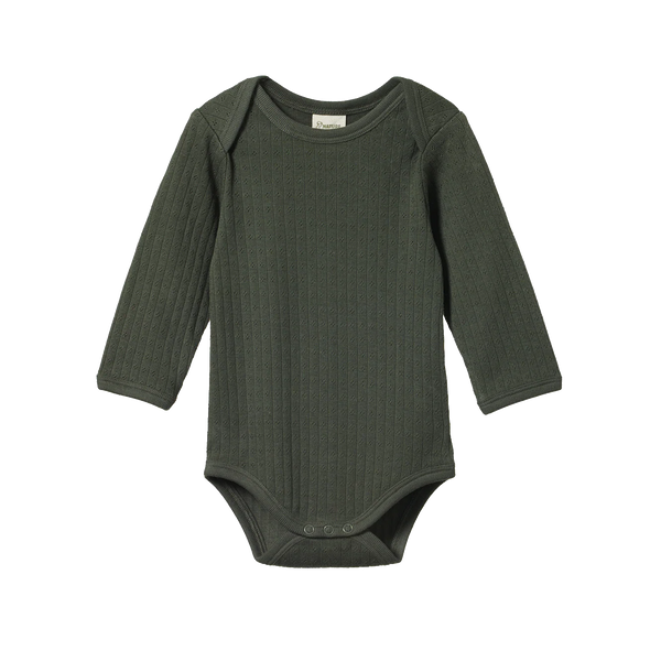 Nature Baby L/S Bodysuit Pointelle Thyme