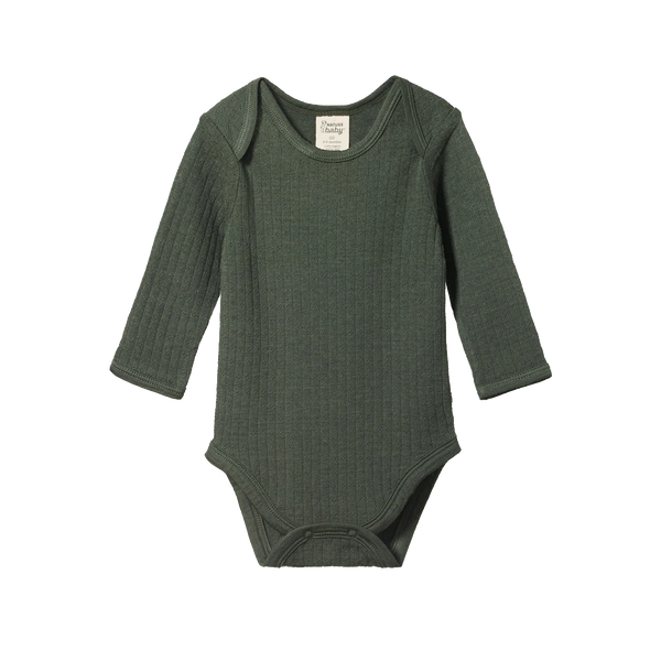 Nature Baby Mer Ess L/S Pointelle - Thyme
