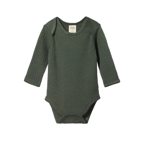 Nature Baby Mer Ess L/S Pointelle - Thyme