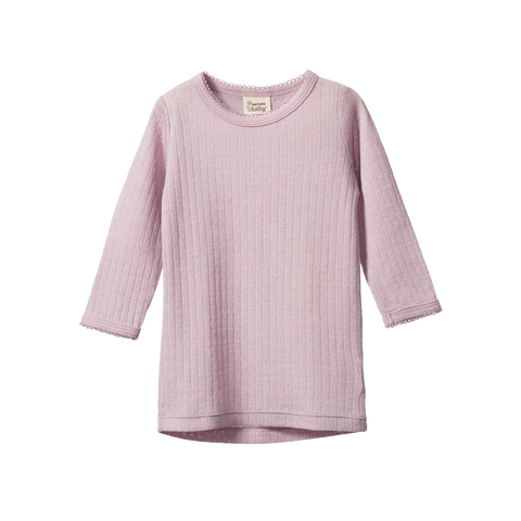 Nature Baby Cloud Tee Pointelle - Lilac